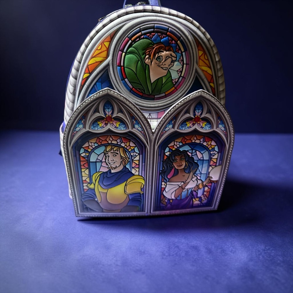Loungefly Disney Hunchback of Notre Dame Stained Glass Mini Backpack Quasimodo